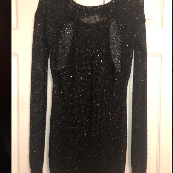 Arden B sequin tunic sweater w/back cut-outs - Picture 5 of 6